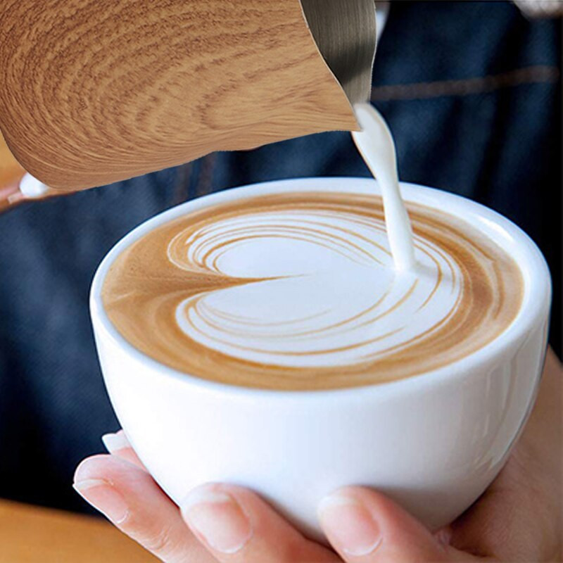 350 ml 600 ml kávés tejhabos kancsó rozsdamentes acél tejhabos kancsó Espresso Barista kávékancsó Kávéskávé tejhabos kancsó