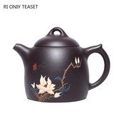 360 ml klasični Yixing ljubičasti glineni čajnici Sirova ruda Crno blato orhideje Lonac za čaj Kineski filter Zisha kuhalo za vodu Kućni set za čaj Dodaci