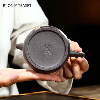360ml classic Yixing Purple Clay Teapots Raw Ore Μαύρη λάσπη ορχιδέα Τσαγιού Κινεζικό φίλτρο Zisha Kettle Αξεσουάρ οικιακού σετ τσαγιού