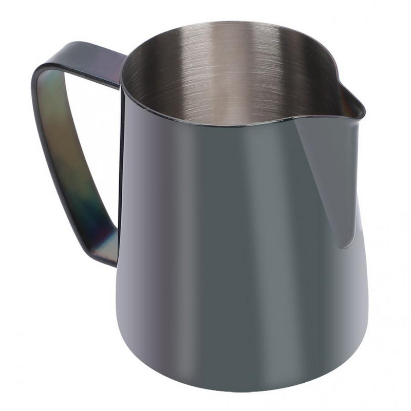 350 ml-es rozsdamentes acél kávékancsó tejhabosító csésze tejeskancsó fekete színes csésze Latte Art konyhai kávétartozékokhoz