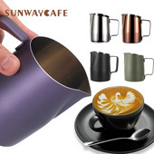 450/600 ml-es rozsdamentes acél kávékancsó tejhabosító csésze krémkészítő Barista kézműves eszpresszó Latte Art tejhabos kancsó eszközök
