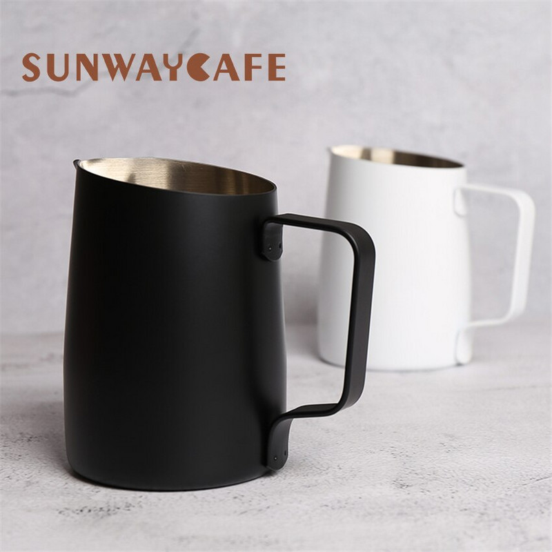 450/600 ml-es rozsdamentes acél kávékancsó tejhabosító csésze krémkészítő Barista kézműves eszpresszó Latte Art tejhabos kancsó eszközök