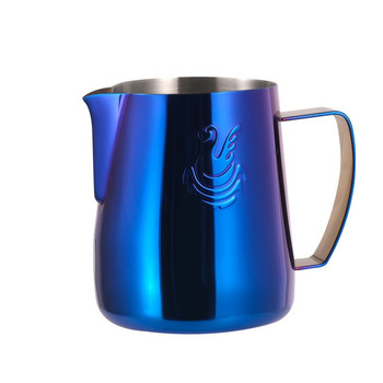 400/600 ML Елегантна кана за кафе от неръждаема стомана Цветна чаша за разпенване на мляко, машина за сметана Barista Craft Espresso Latte Art Jug