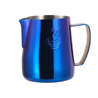 400/600ml Elegáns rozsdamentes acél kávékancsó színes tejhabosító csésze krémkészítő Barista kézműves eszpresszó tejeskávé kancsó