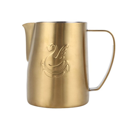 400/600ml Elegáns rozsdamentes acél kávékancsó színes tejhabosító csésze krémkészítő Barista kézműves eszpresszó tejeskávé kancsó