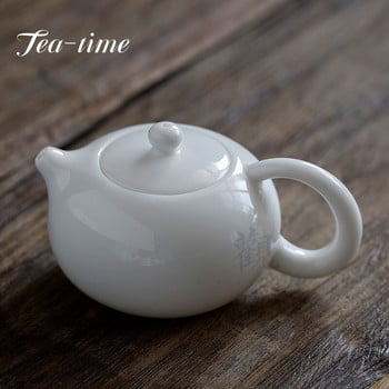 Boutique Jade Porcelain Teapots Small Xishi Ceramic Tea Pot Λευκή πορσελάνη Teakettle Teaset φίλτρου Αξεσουάρ διακόσμησης σπιτιού