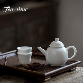 Boutique Jade Porcelain Teapots Small Xishi Ceramic Tea Pot Λευκή πορσελάνη Teakettle Teaset φίλτρου Αξεσουάρ διακόσμησης σπιτιού