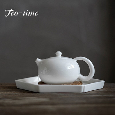 Boutique Jade porcelāna tējkannas Mazs Xishi keramikas tējas kannas, balts porcelāna tējkanna Filter Teaset Mājas dekorēšanas piederumi