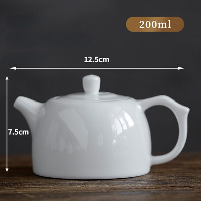 Ceainice din porțelan Boutique Jade Ceainic Xishi Mic din Porțelan Alb Ceainic Filtru Teaset Accesorii pentru decorarea casei