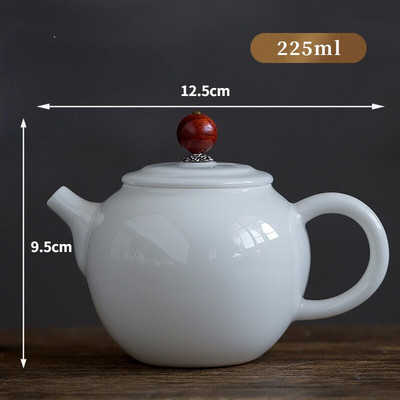 Ceainice din porțelan Boutique Jade Ceainic Xishi Mic din Porțelan Alb Ceainic Filtru Teaset Accesorii pentru decorarea casei