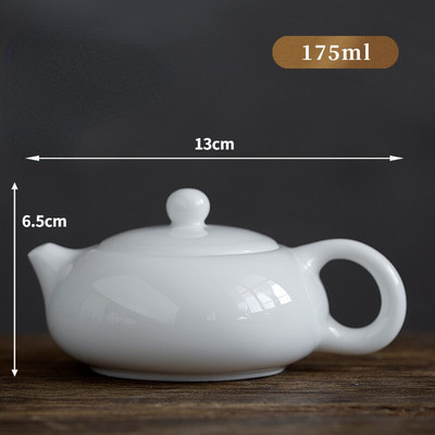 Ceainice din porțelan Boutique Jade Ceainic Xishi Mic din Porțelan Alb Ceainic Filtru Teaset Accesorii pentru decorarea casei