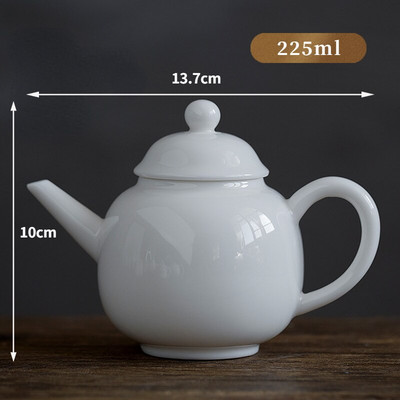 Ceainice din porțelan Boutique Jade Ceainic Xishi Mic din Porțelan Alb Ceainic Filtru Teaset Accesorii pentru decorarea casei