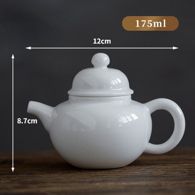 Ceainice din porțelan Boutique Jade Ceainic Xishi Mic din Porțelan Alb Ceainic Filtru Teaset Accesorii pentru decorarea casei