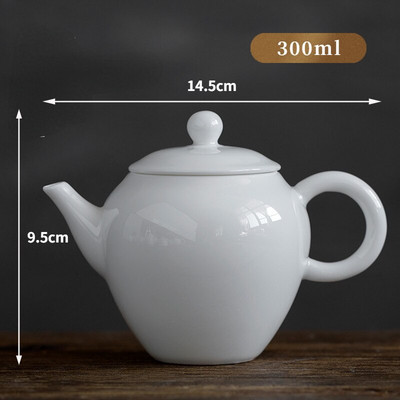 Ceainice din porțelan Boutique Jade Ceainic Xishi Mic din Porțelan Alb Ceainic Filtru Teaset Accesorii pentru decorarea casei