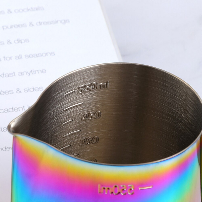 Rozsdamentes acél tejkannák Kávéskancsó Tejhabos Kancsó Húzó Virágcsésze Arany Tej Kézműves Kávé Latte Art Kancsó kancsó bögre csésze