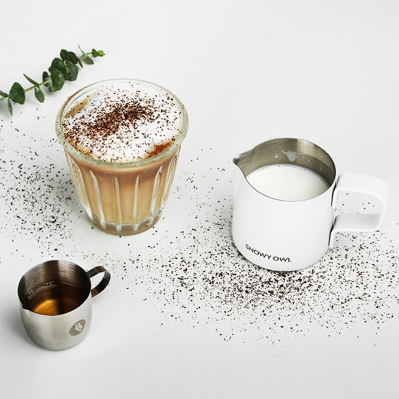 Hario Tejkancsó habosító csésze rozsdamentes acél 100 ml Barista eszközök Moka Cappuccino Latte tejhabosító kancsó Kávétartozékok