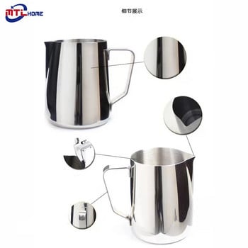 350/600ML Melkopschuimer από ανοξείδωτο χάλυβα Milk Frother Pitch Cappuccino Latte Art Cup Κανάτα γάλακτος πορσελάνης Αφρός γάλακτος