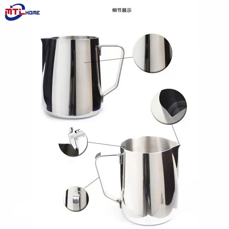 350/600 ml Melkopschuimer rozsdamentes acél tejhabosító kancsó Cappuccino Latte Art Cup porcelán tejkancsó tejhabkészítő