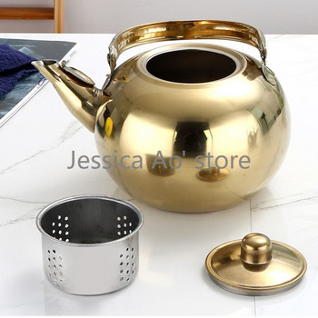 0,9-2,2L Cute Metal Teapot Set Μικρή μπάλα από ανοξείδωτο ατσάλι Επαγωγική κουζίνα Βραστήρας τσαγιού με φίλτρο