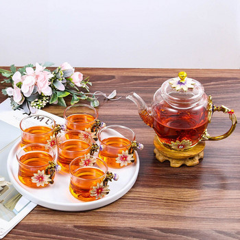 Επαγγελματικό δώρο από κρυστάλλινο γυαλί με σμάλτο Κύπελλο τσαγιού Κουνγκ Φου Φλιτζάνι Βραστήρας καφέ