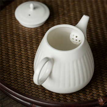 175ml Dehua White Jade Teapot Πορσελάνινη Τσαγιέρα Προβατίνας Fat Jade Κεραμικό τσαγιέρα με σουρωτήρι Kung Fu Tea Master Pot Οικιακά σκεύη τσαγιού