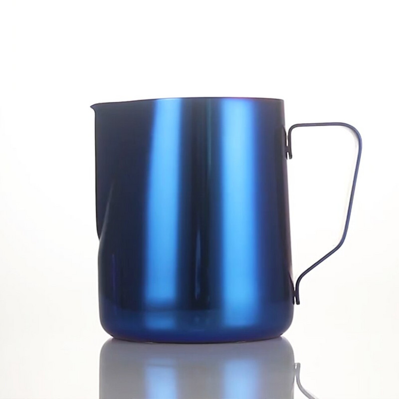 Rozsdamentes acél tejeskannák mérleggel 350 ml espresso kávékancsó Barista Craft Cofee Latte kiváló minőségű habosító kancsó