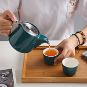 Teáskészletek Porcelán teáskanna Színes kézműves teáskanna rozsdamentes acél fedővel, extra finom infúzióval a levéltea főzéséhez anya ajándék