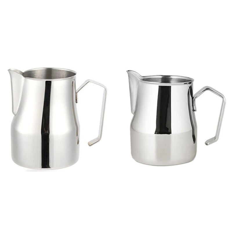 Rozsdamentes acél tejeskancsó eszpresszó csészék Kávéhabosító bögrék Olasz Latte Art Latte tejhabos kancsó kancsó csésze 350/500/750 ml