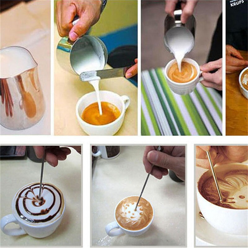 Rozsdamentes acél tejeskancsó eszpresszó csészék Kávéhabosító bögrék Olasz Latte Art Latte tejhabos kancsó kancsó csésze 350/500/750 ml