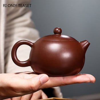 230ml Raw Ore Zhu Mud Xishi Tea Bottle Chinese Yixing Purple Clay Teapot Handmade Filter Beauty Tea Pot Zisha Teaware Supplies