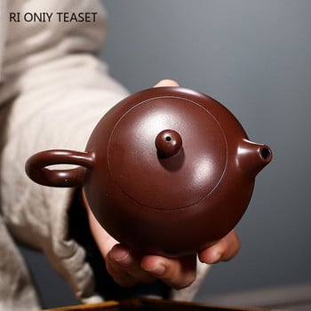 230ml Raw Ore Zhu Mud Xishi Tea Bottle Chinese Yixing Purple Clay Teapot Handmade Filter Beauty Tea Pot Zisha Teaware Supplies