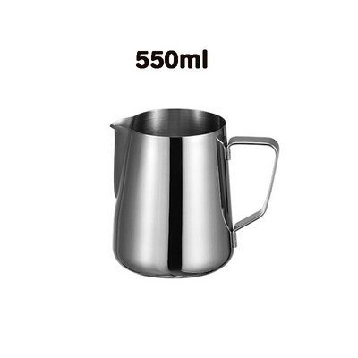 Cană pentru spumare a laptelui din oțel inoxidabil, ceașcă de cafea espresso cu lapte cu ulcior de cappuccino gradat.