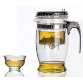 Arbatos puodai karščiui atsparus stiklinis arbatos infuzinis arbatos indas Kung Fu arbatos gėlė arbatinukas arbatos rinkinys virdulys su mygtuko paspaudimu kavos butelis 500 ml