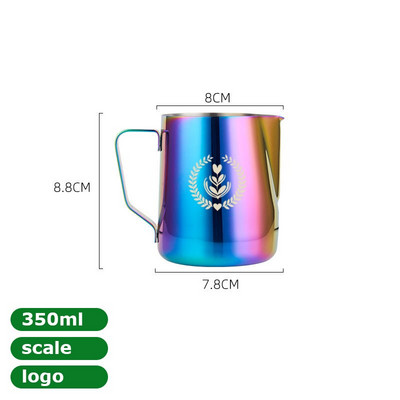 350/600 ml pieno garinimo ir putojimo ąsotis, nerūdijančio plieno, pieno ąsotis, ištraukiamas gėlių puodelis, puikiai tinka kavai cappuccino Latte Art