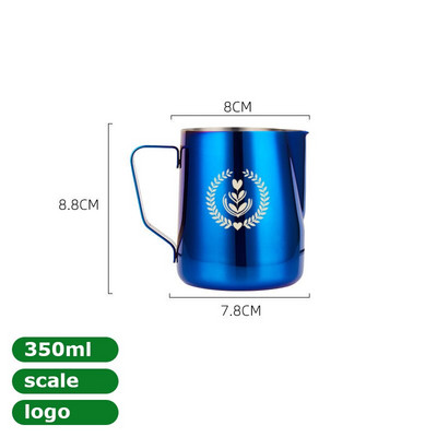 350/600 ml pieno garinimo ir putojimo ąsotis, nerūdijančio plieno, pieno ąsotis, ištraukiamas gėlių puodelis, puikiai tinka kavai cappuccino Latte Art