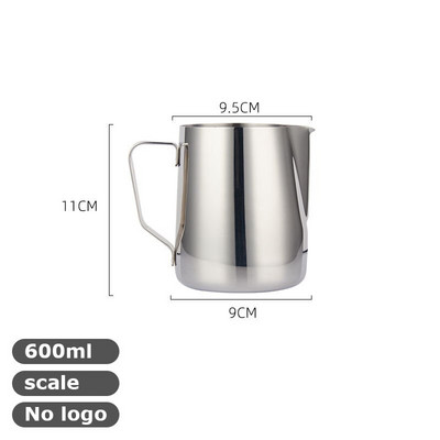 350/600 ml pieno garinimo ir putojimo ąsotis, nerūdijančio plieno, pieno ąsotis, ištraukiamas gėlių puodelis, puikiai tinka kavai cappuccino Latte Art