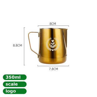 350/600 ml pieno garinimo ir putojimo ąsotis, nerūdijančio plieno, pieno ąsotis, ištraukiamas gėlių puodelis, puikiai tinka kavai cappuccino Latte Art