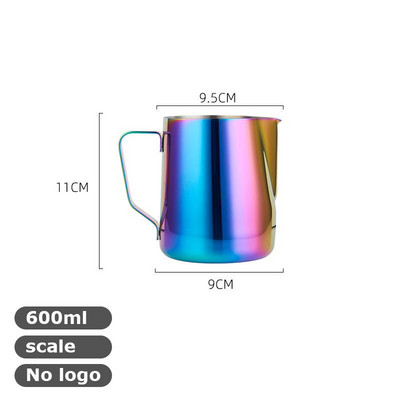 350/600 ml pieno garinimo ir putojimo ąsotis, nerūdijančio plieno, pieno ąsotis, ištraukiamas gėlių puodelis, puikiai tinka kavai cappuccino Latte Art