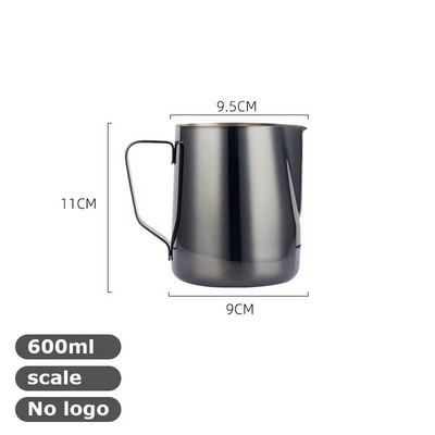 350/600 ml pieno garinimo ir putojimo ąsotis, nerūdijančio plieno, pieno ąsotis, ištraukiamas gėlių puodelis, puikiai tinka kavai cappuccino Latte Art