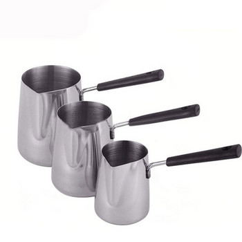 Espresso Steaming Pitcher Latte Milk Fothing Cang Wax Melt Pot Long Handle Candle Soap Melts Pot Metal Coffee Toroid Pitcher