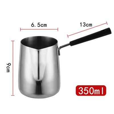 Espresso Steaming Pitcher Latte Milk Fothing Cang Wax Melt Pot Long Handle Candle Soap Melts Pot Metal Coffee Toroid Pitcher