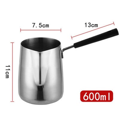 Espresso Steaming Pitcher Latte Milk Fothing Cang Wax Melt Pot Long Handle Candle Soap Melts Pot Metal Coffee Toroid Pitcher