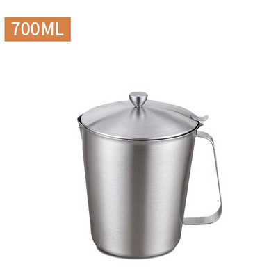 Fypo Pieno putų ąsotis su dangteliu Nerūdijančio plieno kavos puodeliai Espresso kavos ąsotis Barista Craft Coffee Latte pieno putų ąsotis