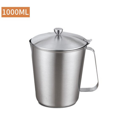 Fypo Pieno putų ąsotis su dangteliu Nerūdijančio plieno kavos puodeliai Espresso kavos ąsotis Barista Craft Coffee Latte pieno putų ąsotis