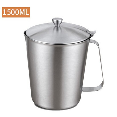 Fypo Pieno putų ąsotis su dangteliu Nerūdijančio plieno kavos puodeliai Espresso kavos ąsotis Barista Craft Coffee Latte pieno putų ąsotis