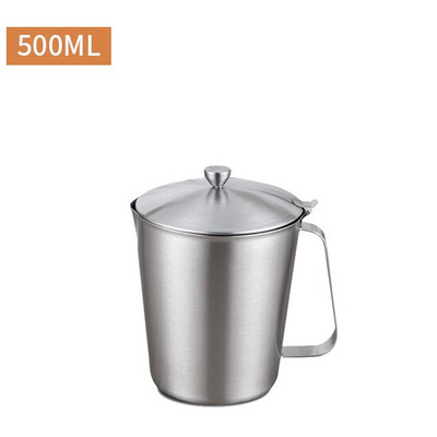 Fypo Pieno putų ąsotis su dangteliu Nerūdijančio plieno kavos puodeliai Espresso kavos ąsotis Barista Craft Coffee Latte pieno putų ąsotis