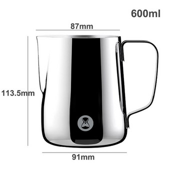 Timemore Barista Pitcher Classic Pitcher Latte Art Milk Pitcher Κανάτα γάλακτος από ανοξείδωτο ατσάλι 12oz/350ml, 20oz/600ml Πίσσα με αφρό