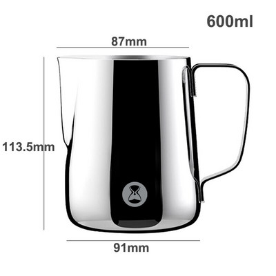 Timemore Barista kancsó klasszikus kancsó Latte Art tejkancsó tejkancsó rozsdamentes acél 12oz/350ml, 20oz/600ml habosító szurok