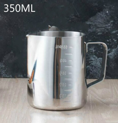 Coffee Latte 304 rozsdamentes acél kávés bögre tejhabos kancsó, 350/600/1000 ml espresso cappuccino kávéscsésze dupla mérleg