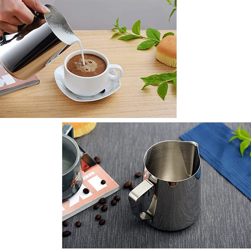 350 ml/600 ml tejes kancsók rozsdamentes acél tejhabosító kancsó Kávé Latte habosító Art kancsó bögre csésze húzó virágcsésze kávés eszközök
